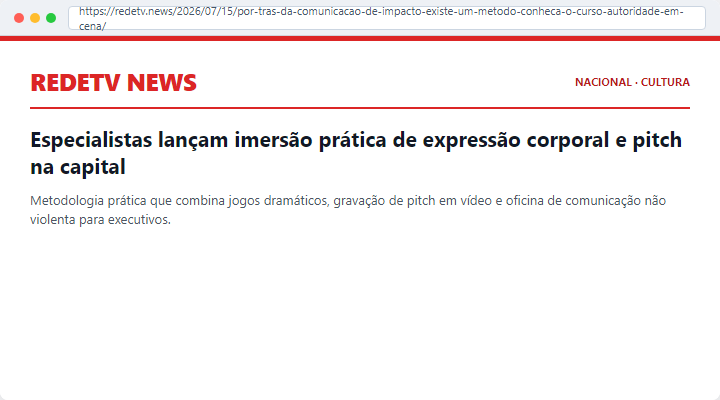 Publicação no RedeTV News
